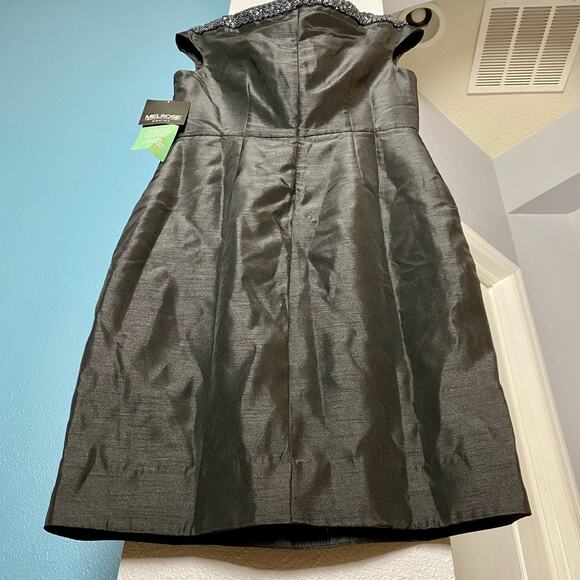 Melrose Social Black Beaded Neckline Cocktail Dress size 14 NWT - Picture 11 of 16